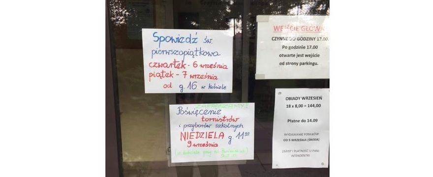 Ogłoszenia religijne w szkole?! 