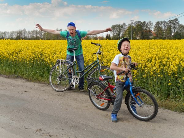 Mój tata i ja czyli rower na wesoło