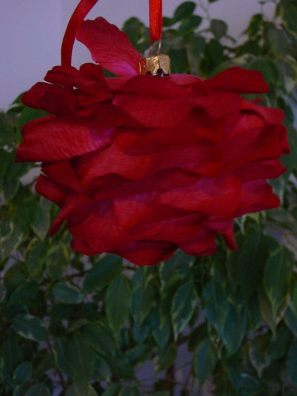 Bombka róża widok z boku